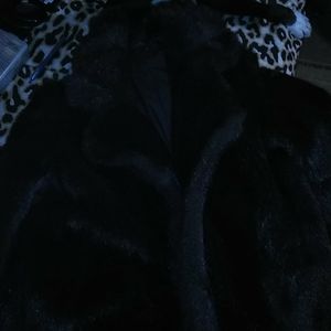 Fur and leather jacket